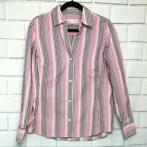 Banana Republic Striped Pink Button Down Shirt